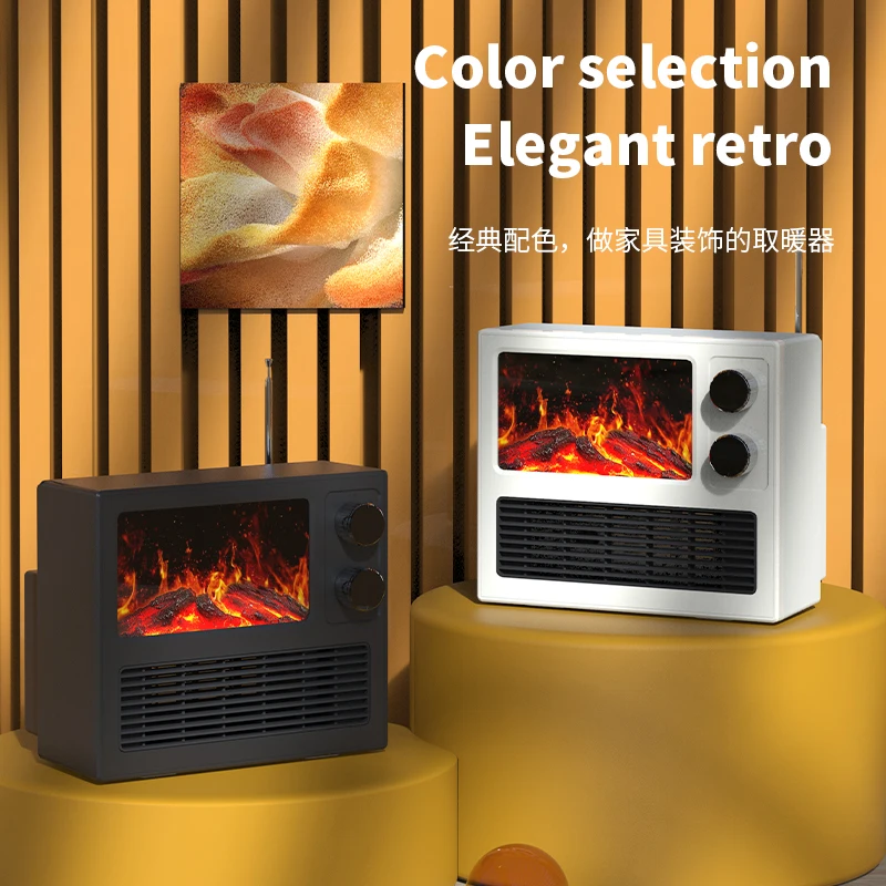 Desktop-Flammen heizung 3d dynamische Flamme elektrische Heizung einstellbare Leistung Raumheizung für Schlafzimmer Büro schnelle Heizung Hände Füße