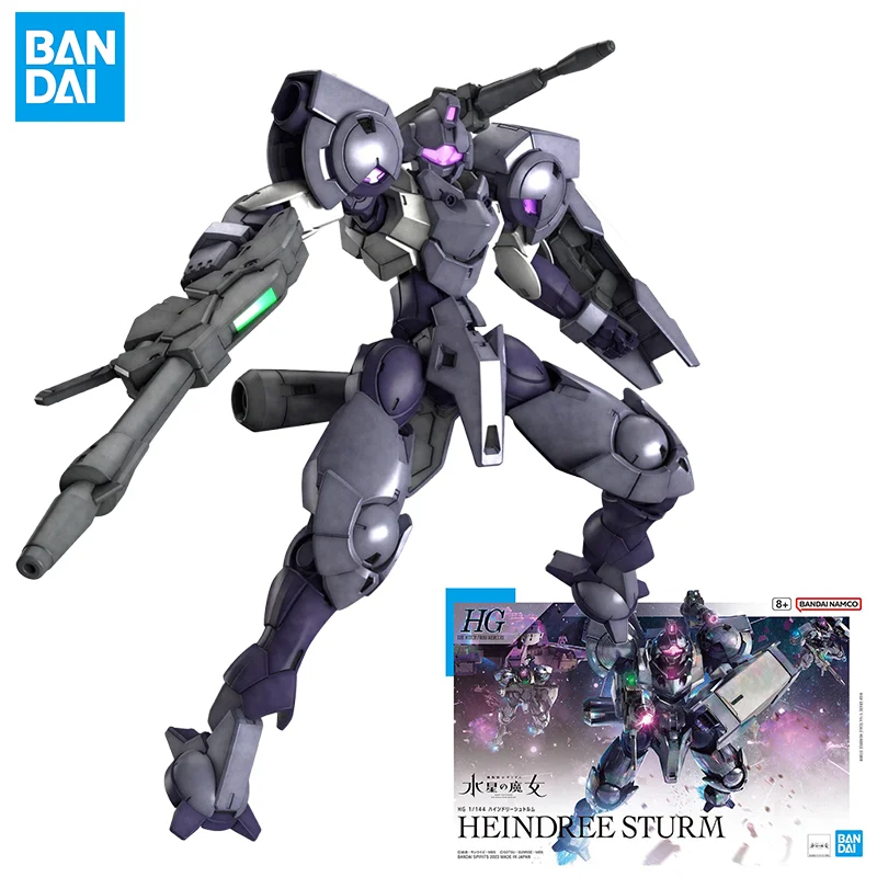 Bandai Original GUNDAM HG 1/144 HEINDREE STURM figura de acción modelos de ensamblaje juguetes coleccionables adornos regalos para niños