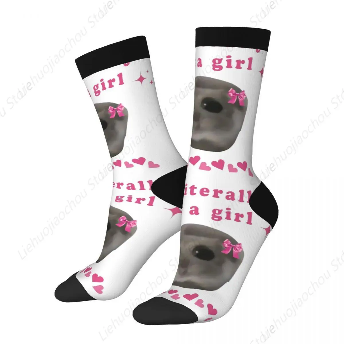 Sad Hamster I'm Just A Girl Socks Men Women Polyester Casual Socks Crazy Spring Summer Autumn Winter Socks Gift