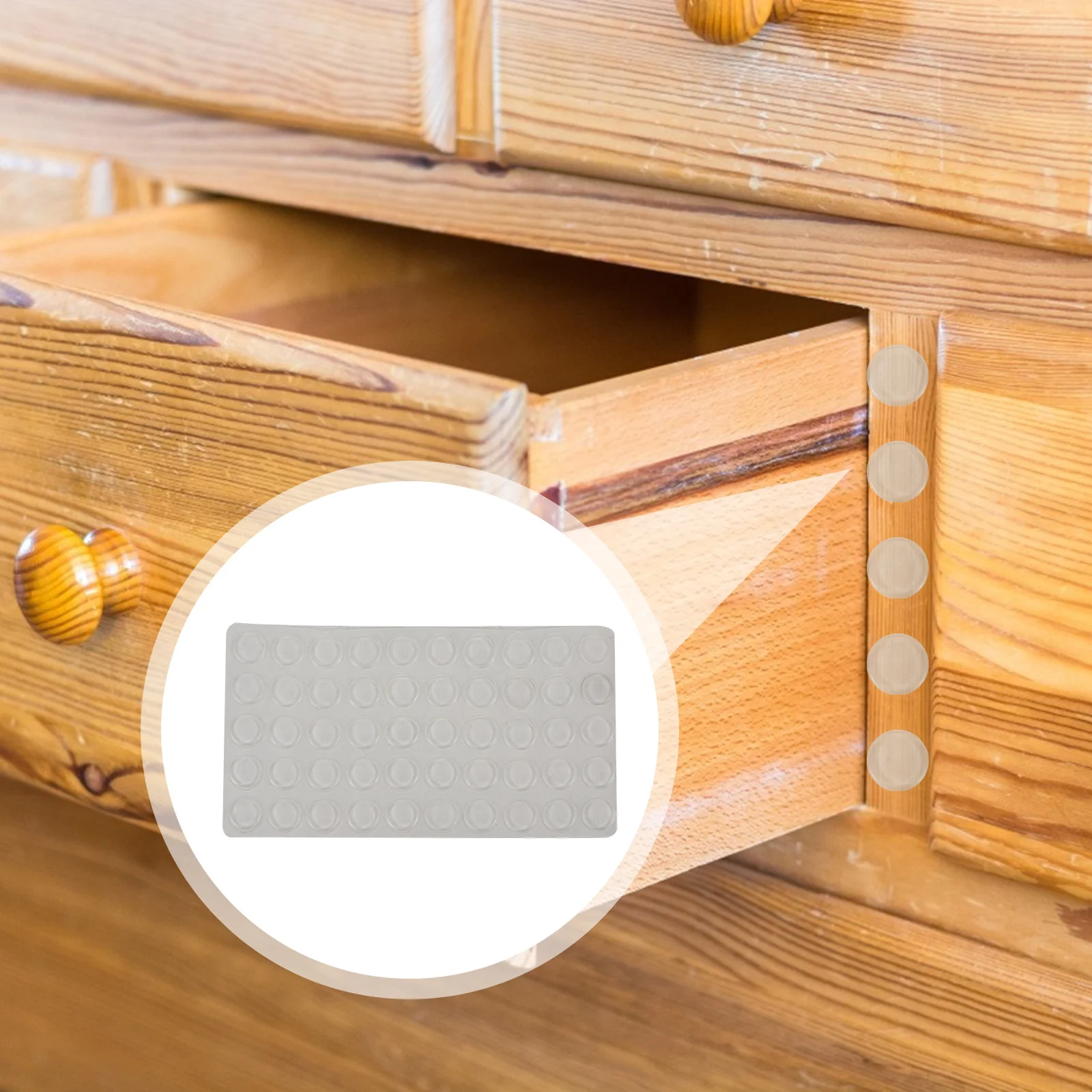 

100Pcs Protective Furniture Buffer Pads Silicone Adhesive Sound Dampening Door Cabinet Drawer Bumpers Anti-Skid