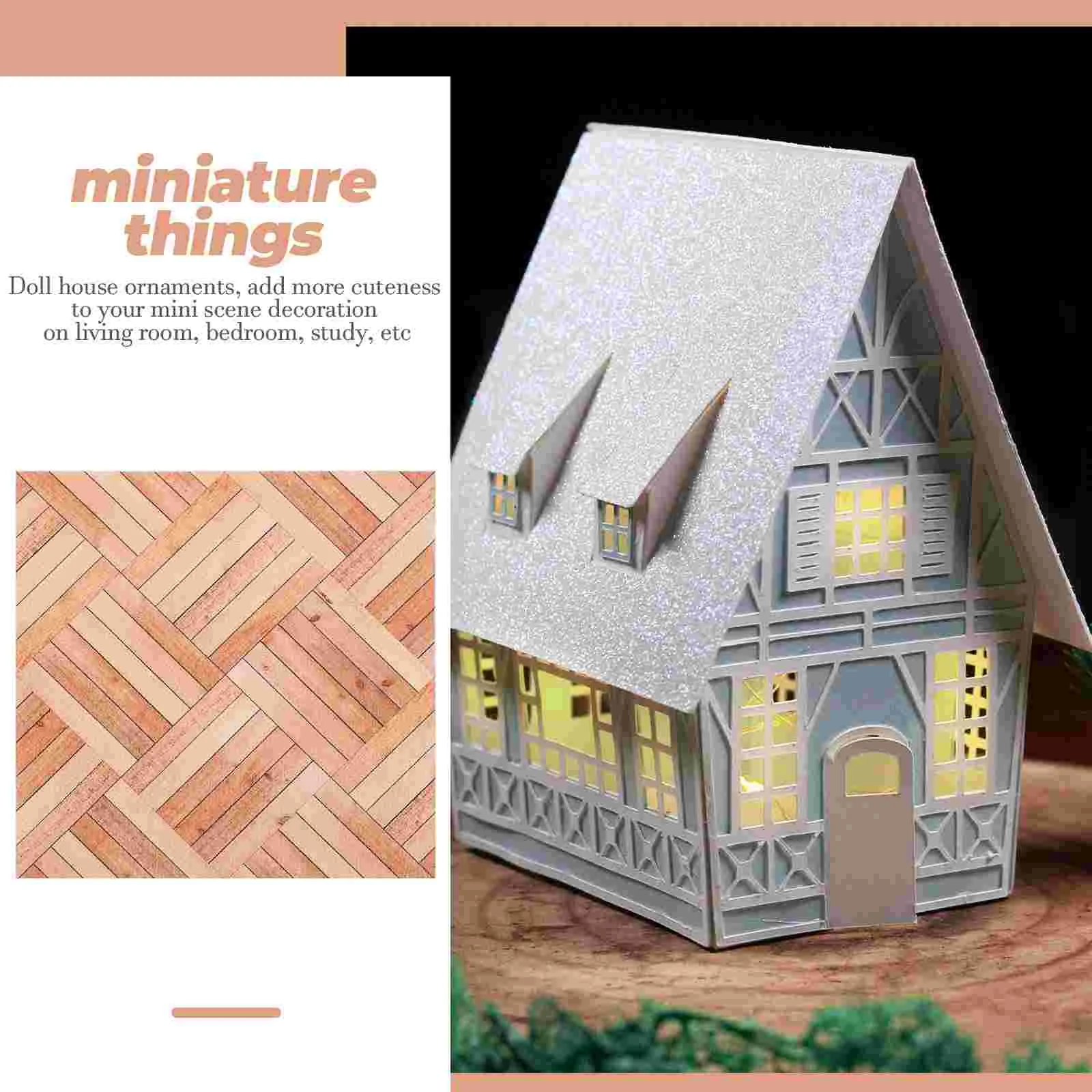 4 pezzi di pavimento per casa delle bambole in miniatura, giocattoli, miniature, decorazioni, decorazioni, ornamenti per artigianato, pavimenti in PVC