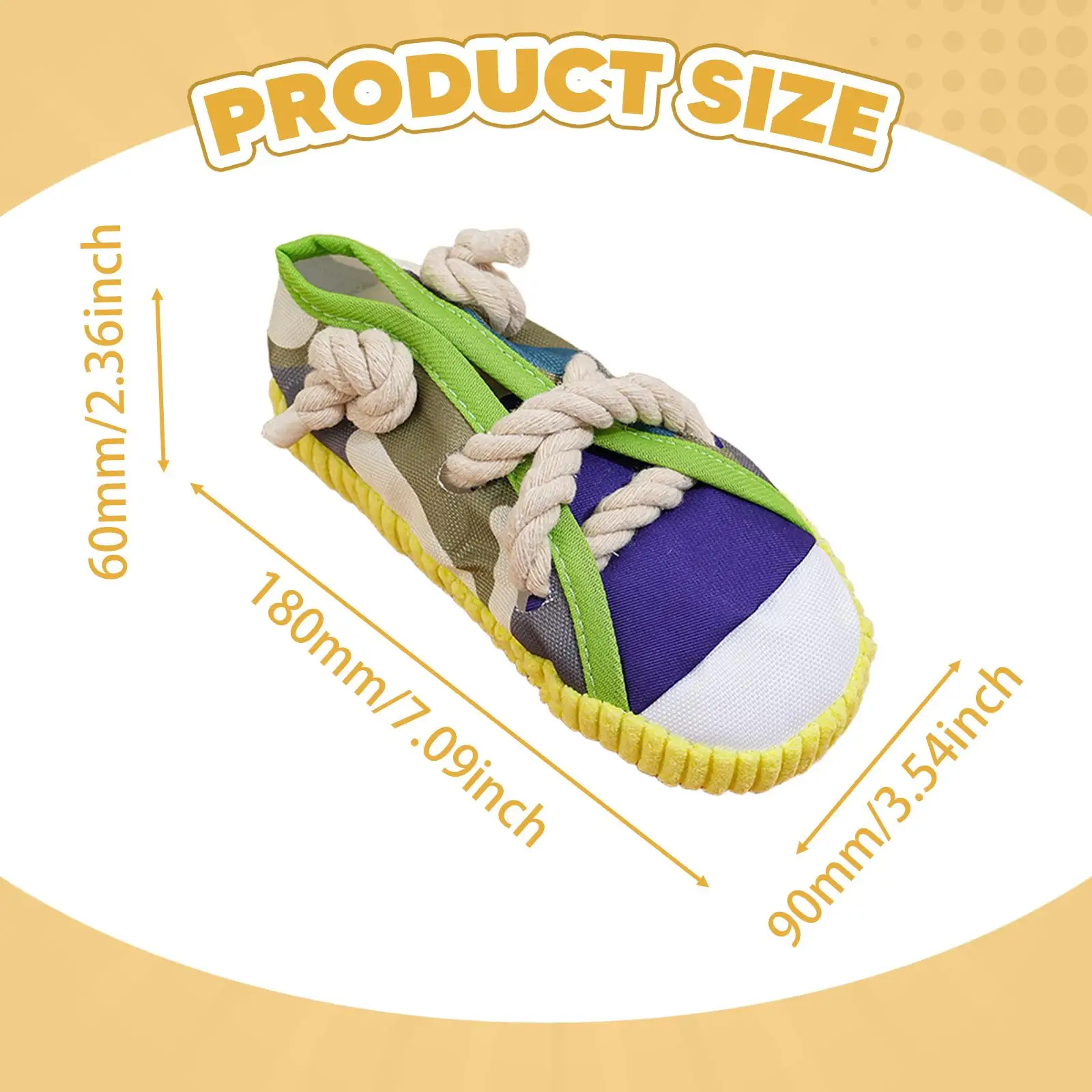 Dog Chew Toy Tough Pet Accessories Chewing Playing Multipurpose Training Canvas Shoe Shape Exercise Interactive Squeaky Shoe Toy