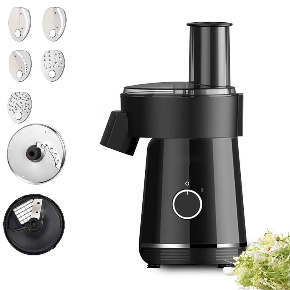 European standard six-in-one electric vegetable cutter 200W multi-functional shredding and slicing machine