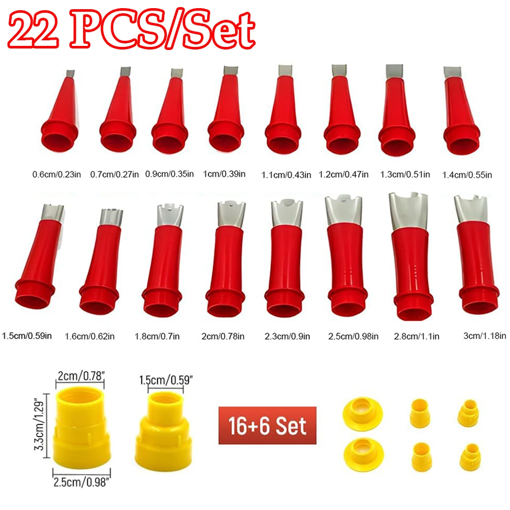 22PCS Stainless Steel Caulk Nozzle Applicator Caulking Finisher Glue Silicone Sealant Finishing Tool Kitchen Bathroom Sink Joint