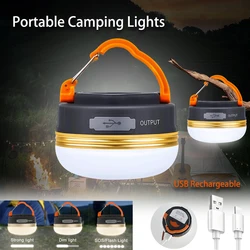 Camping Lights Searchlight Rechargeable Usb Lamp Tent Fishing Light Attractor Supplies Lantern Portable Led Outdoor Lighting