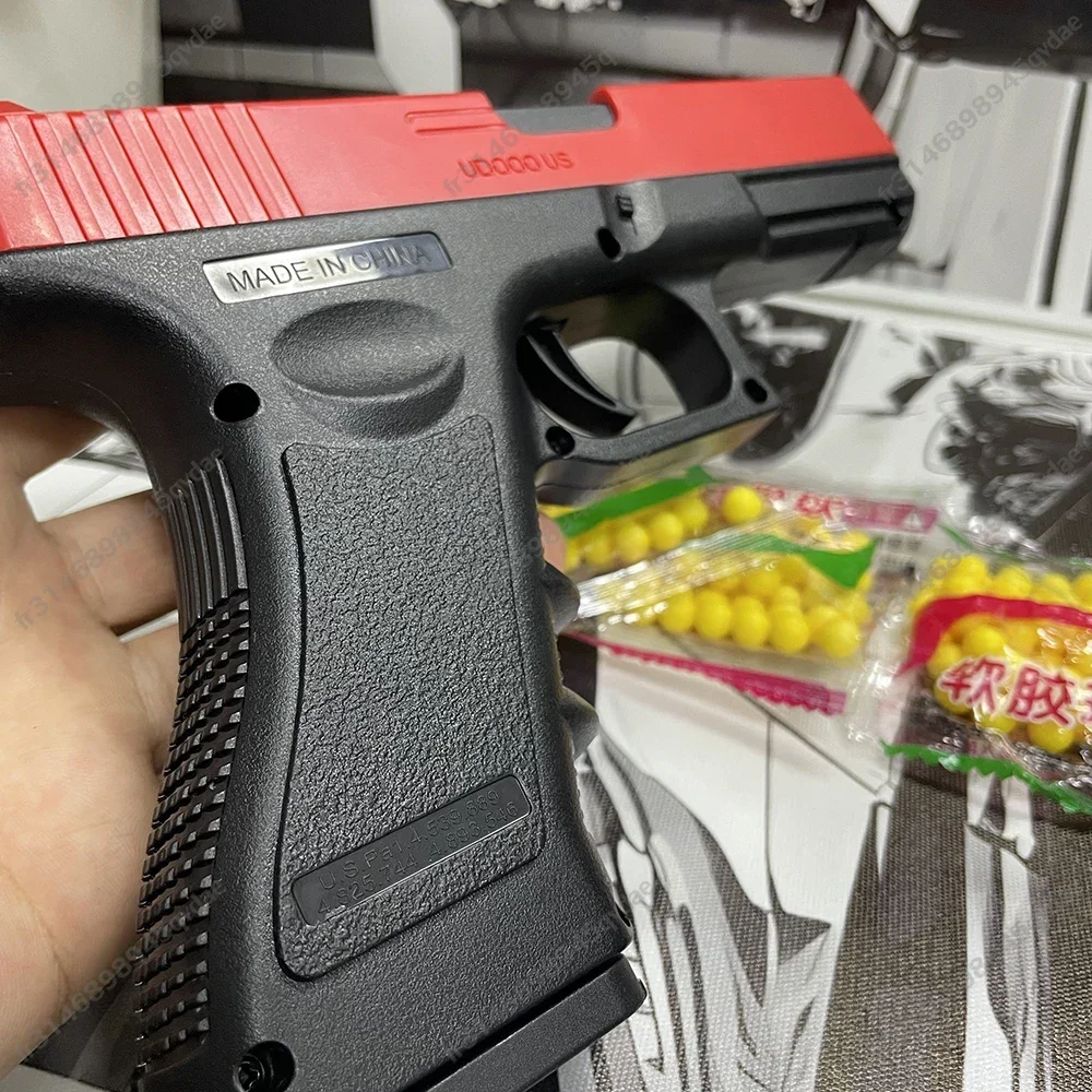 소프트 총알 Airsoft 권총 수동 G17 장난감 총 낮은 잡지 레이저 야외 스포츠 CS 게임 무기 어린이 성인 선물