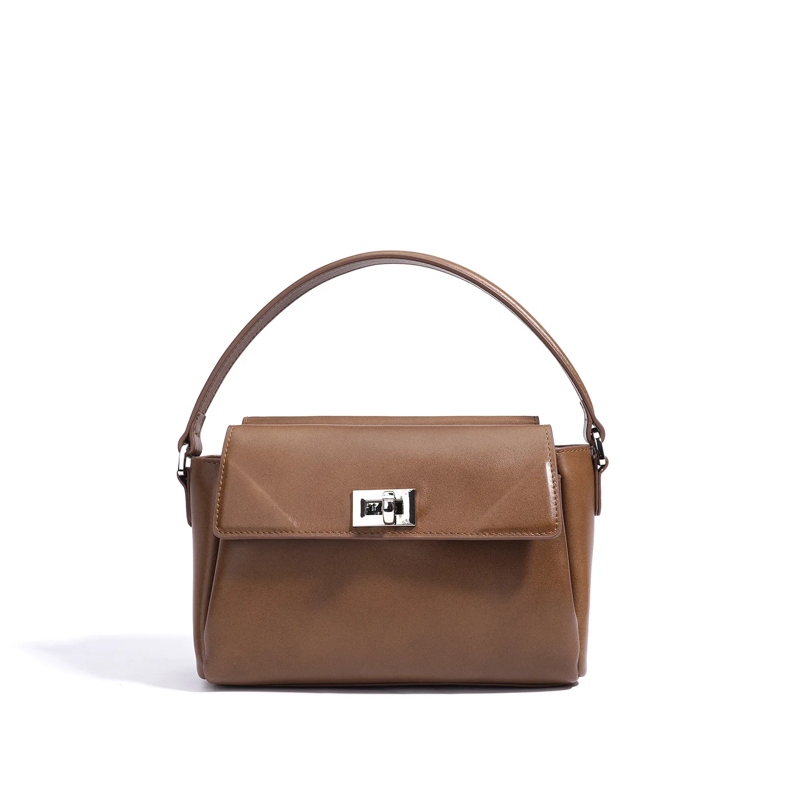 Sac carré en cuir véritable 2025 nouveau design de luxe couche supérieure en peau de vache rabat sac à bandoulière unique mode dames sac à main