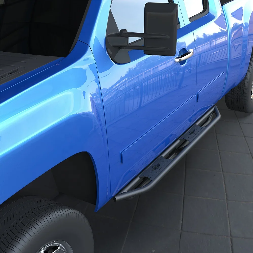 

Auto Accessories Steel Side Step Black Textured Running Board For 4x4 Pickup Truck Chevy Silverado 1500 2019-2022