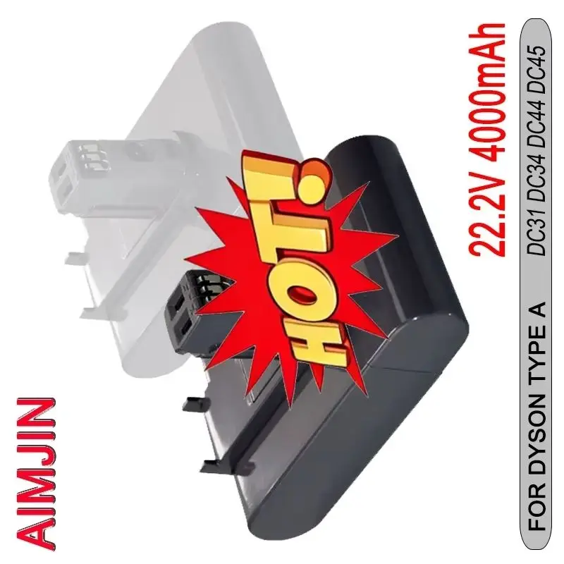 🔧22.2V 4000mAh Li-ion Battery （ Only Fit Type A）for Dyson DC31 DC34 DC35 DC44 DC45 Animal Handheld Vacuum Cleaner Batteries🔧