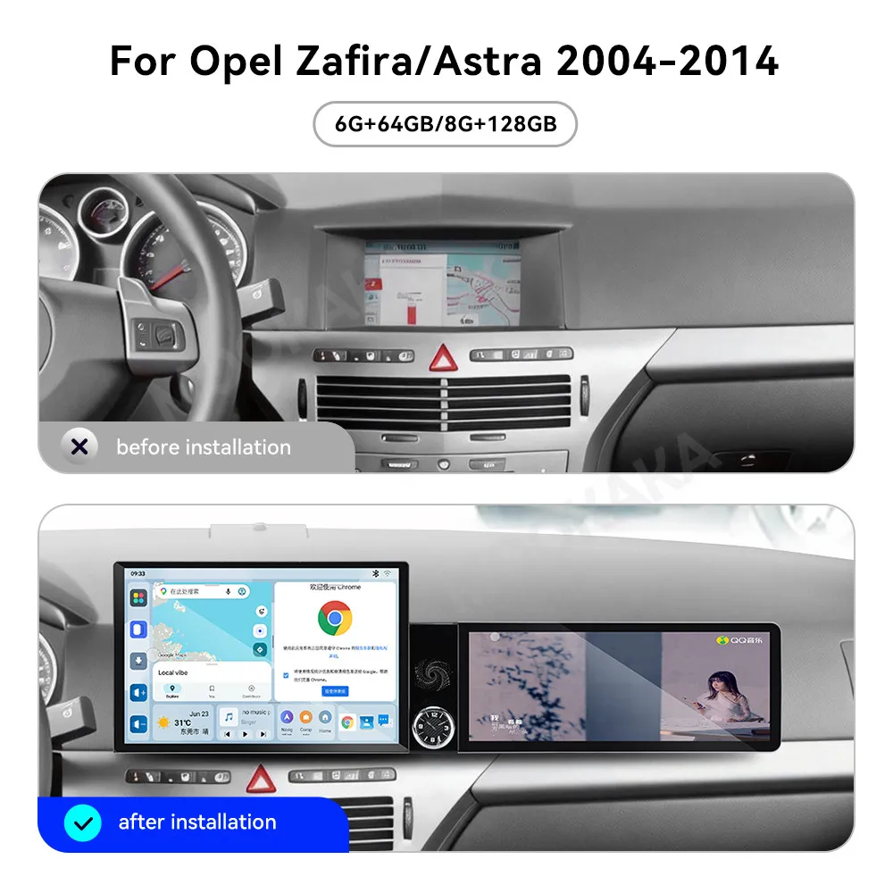 For Opel Zafira Astra 2004-2014 Android Car Radio Multimedia Video Wireless Carplay Autoradio Stereo GPS Navigation Head Unit