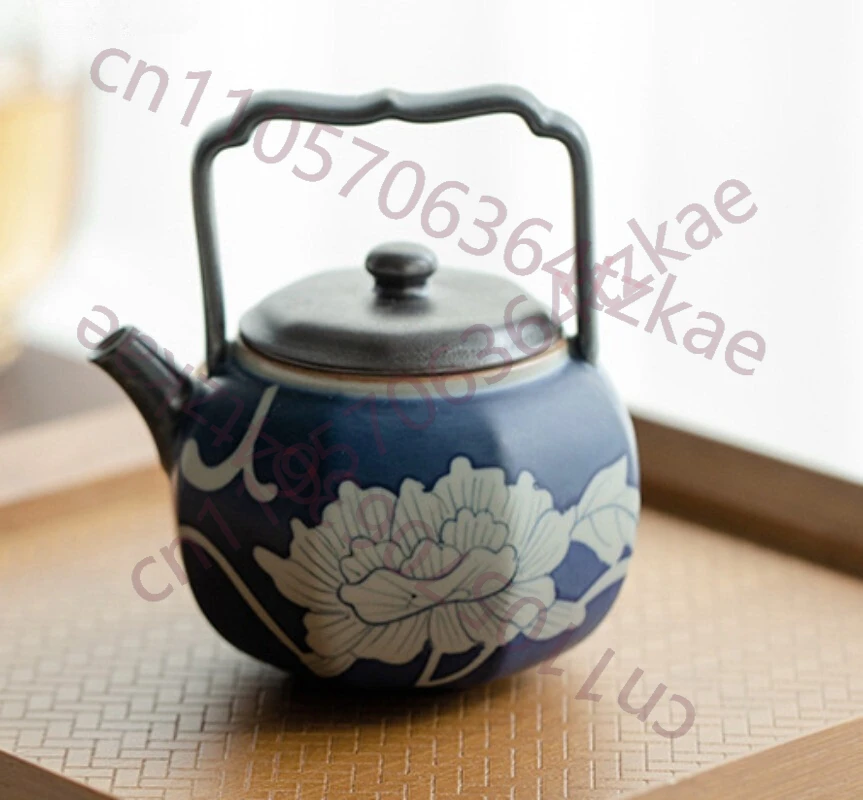 

125ML Ceramic Teapots Octagonal Handle Pot Tea Maker Filter Kung Fu Teaset