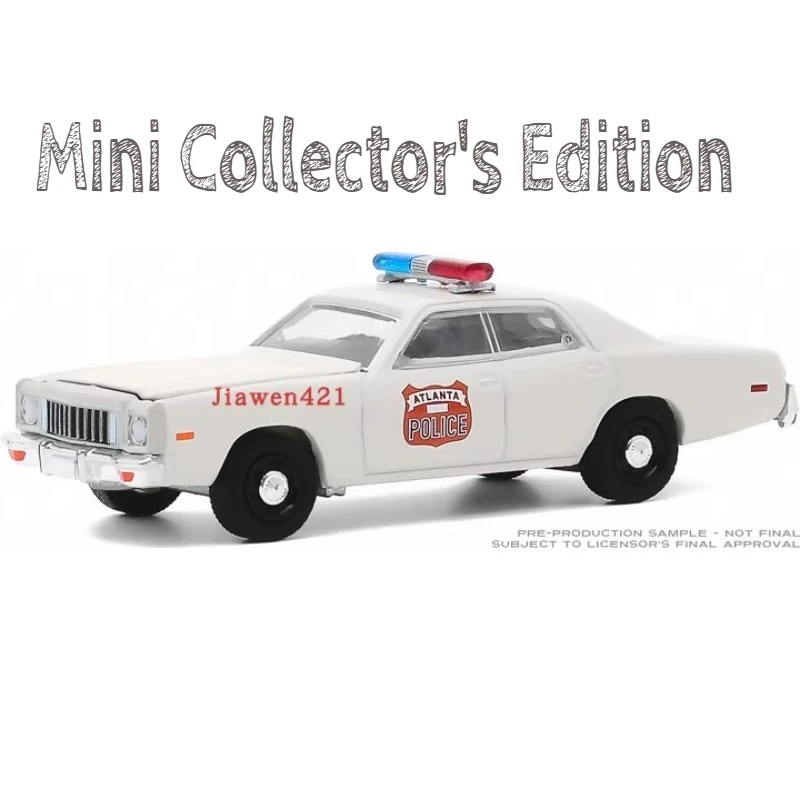 

Коллекция моделей из сплава, украшение, маленькие игрушки 1:64, 1975 Plymouth Fury Plymouth Atlanta, модель, небольшой подарок, украшение