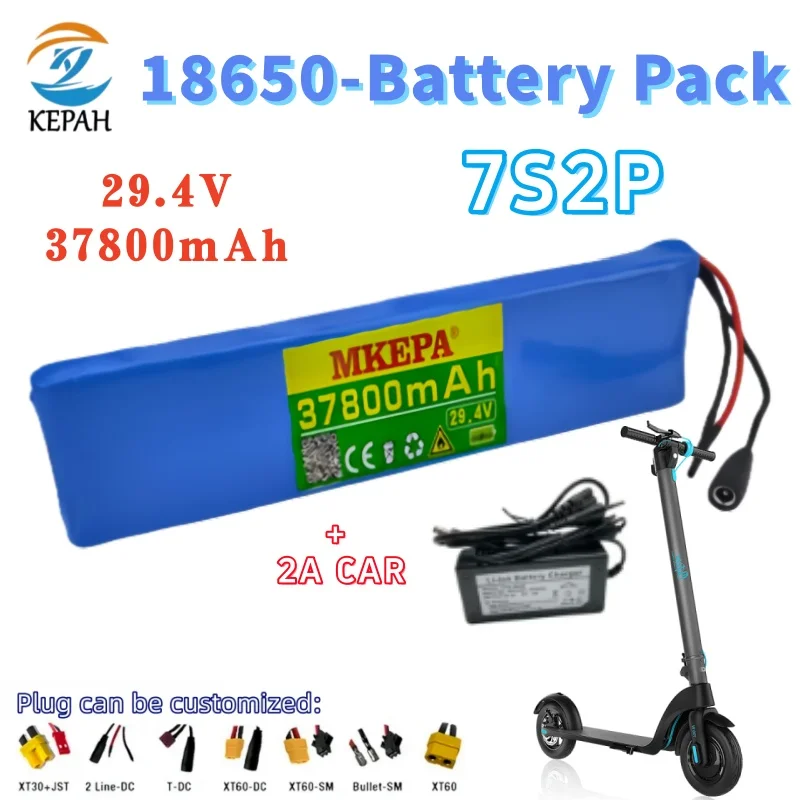 

Литий-ионная аккумуляторная батарея высокой емкости 37800 мАч | 7S2P 29,4 В встроенный BMS + зарядное устройство