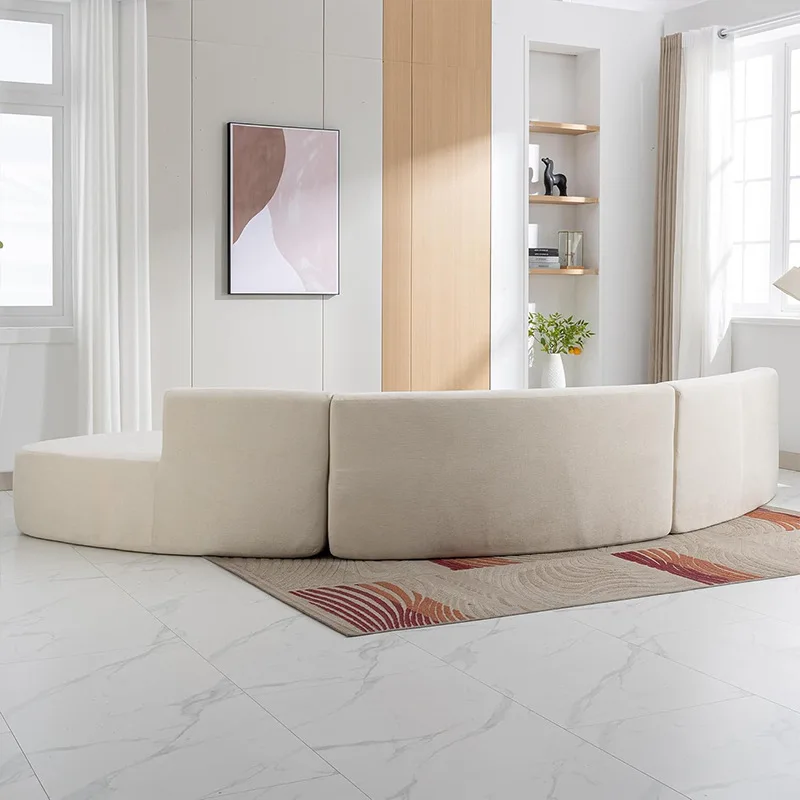Fabric sofa curved modular combination vacuum sofa