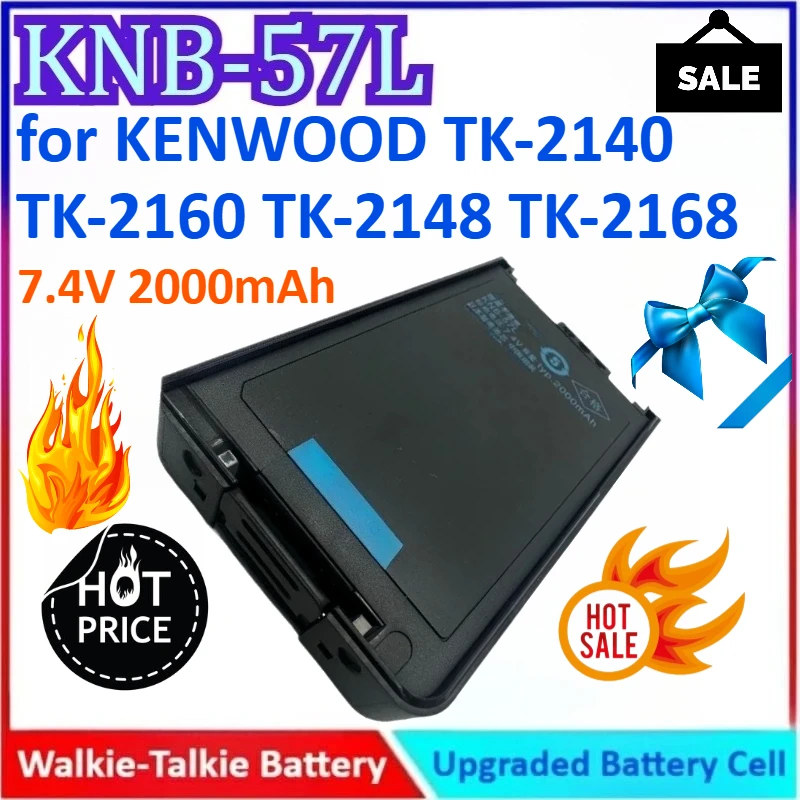 

2000mAh 7.4V KNB-57L Walkie Talkie Battery for KENWOOD TK-2148 TK-2168 TK-2170 TK-2140 TK-2160 TK-2173 TK-2360 TK-3140 TK-3160