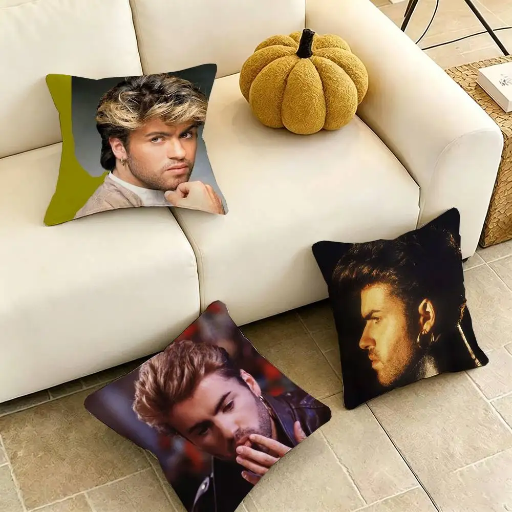

George Michael-L Singer Pillow Case Square Double-Sided Sofa Cushion Cover Bedroom Bedside Pillow Gift
