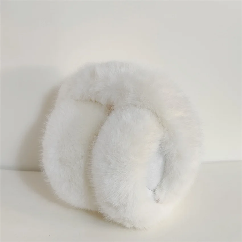 1 قطعة الموضة بلون لينة أفخم الأذن دفئا شتاء دافئ غطاء للأذنين في الهواء الطلق الباردة حماية الأذن يفشل للطي إيرفلاب غطاء للأذن #4