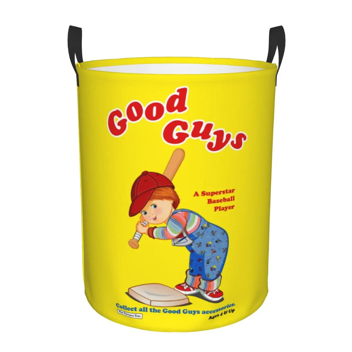 Good Guys Baseball Player Laundry Basket Foldable Large Clothes Storage Bin Child's Play Chucky Baby Hamper