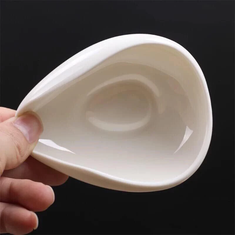 Coffee Beans Dose Trays Pure White Pottery Teaspoon Tea Separator Vessel Set Tools Coffee Bean Spoon Shovel Tea Trays