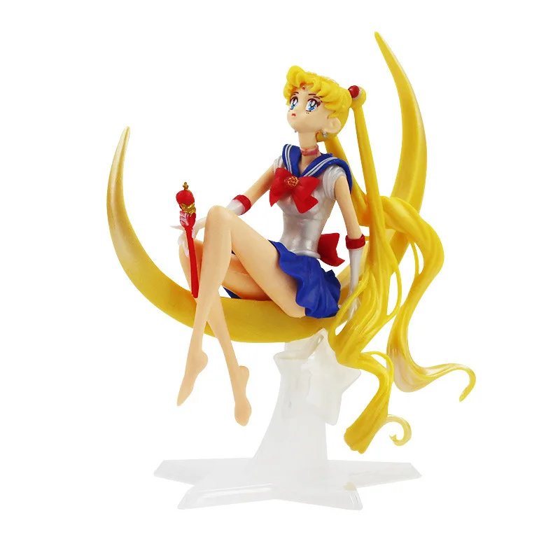 Anime Character Sailor Moon PVC Doll Girl Toy Cake Decoration Action Model Car Decoration Children's Christmas Birthday Gift