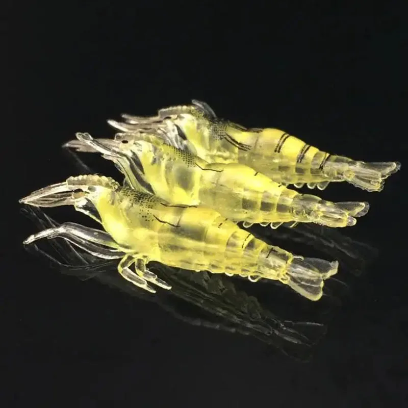 WEIHE-Leurre Élen silicone souple avec hameçon pointu, appât Élidéal pour la pêche à la crevette, 1.3g/4cm, 20 pièces