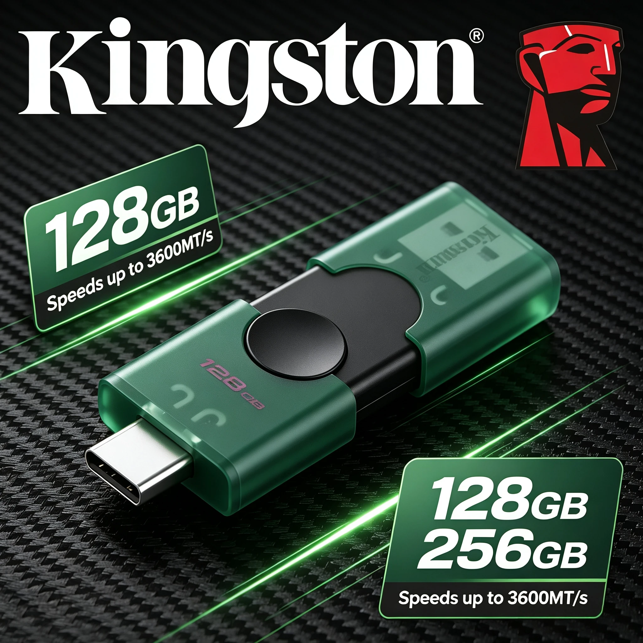 Kingston DTDEG2 USB 3.2 Dual OTG Flash Drive 256GB 128GB Type C A Memory Stick for iPhone 15 16 Original U Disk Pro Max Transfer