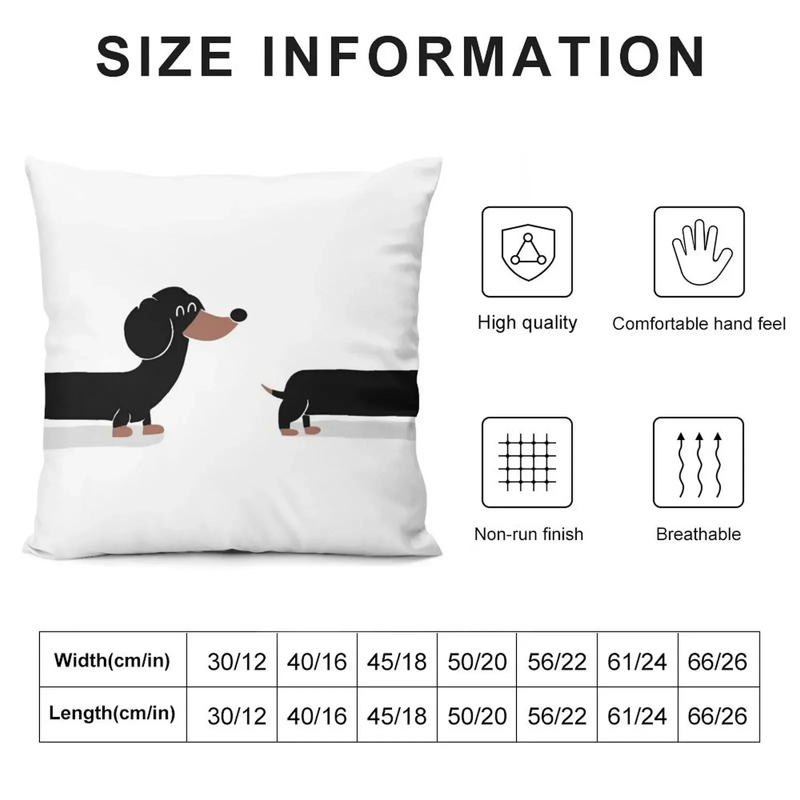 Sausage Dog - Dachshund Throw Pillow Pillow Case Sofa Cushions Cover Sofas Covers pillow