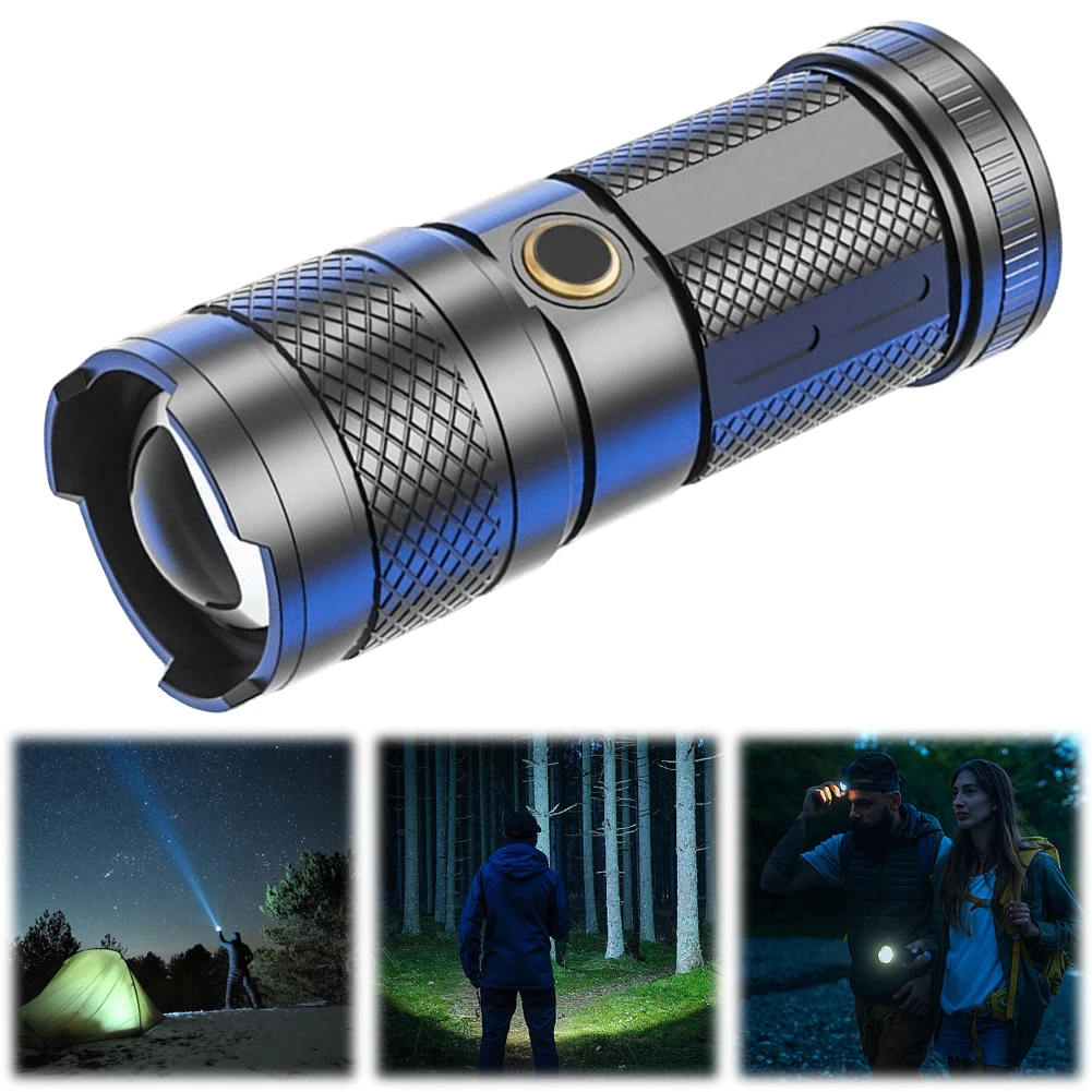 30W LED Outdoor Light Waterproof USB Rechargeable 1000LM Telescopic Zoom with Tail COB Floodlight for Camping Hiking Emergencies