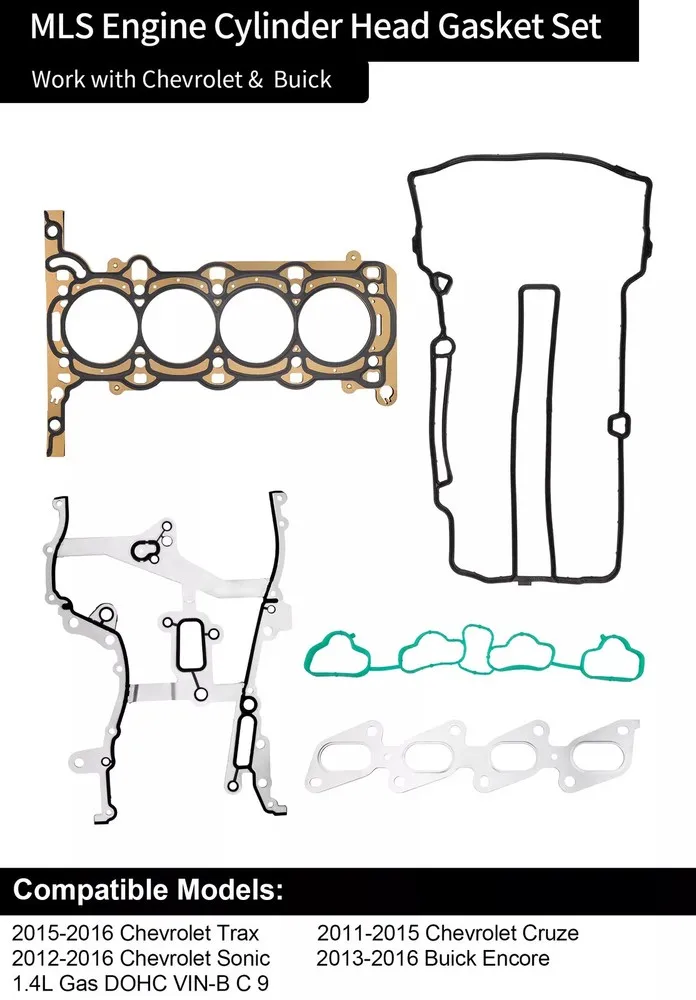 HGS345 HS54702A HS31411 HS26516PT مجموعة حشيات الرأس مع مسامير الأسطوانة لـ 2013-2016 بويك إنكور 1.4L