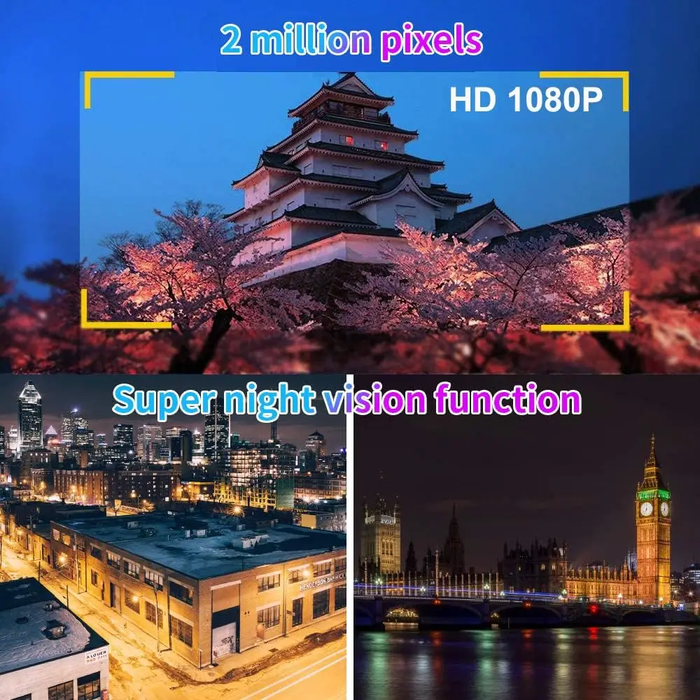 WiFi Motorcycle Cam 2CH 130° Wide Angle HD 1080P Front Rear DVR with Night Vision G-Sensor Loop Recording Black D6L