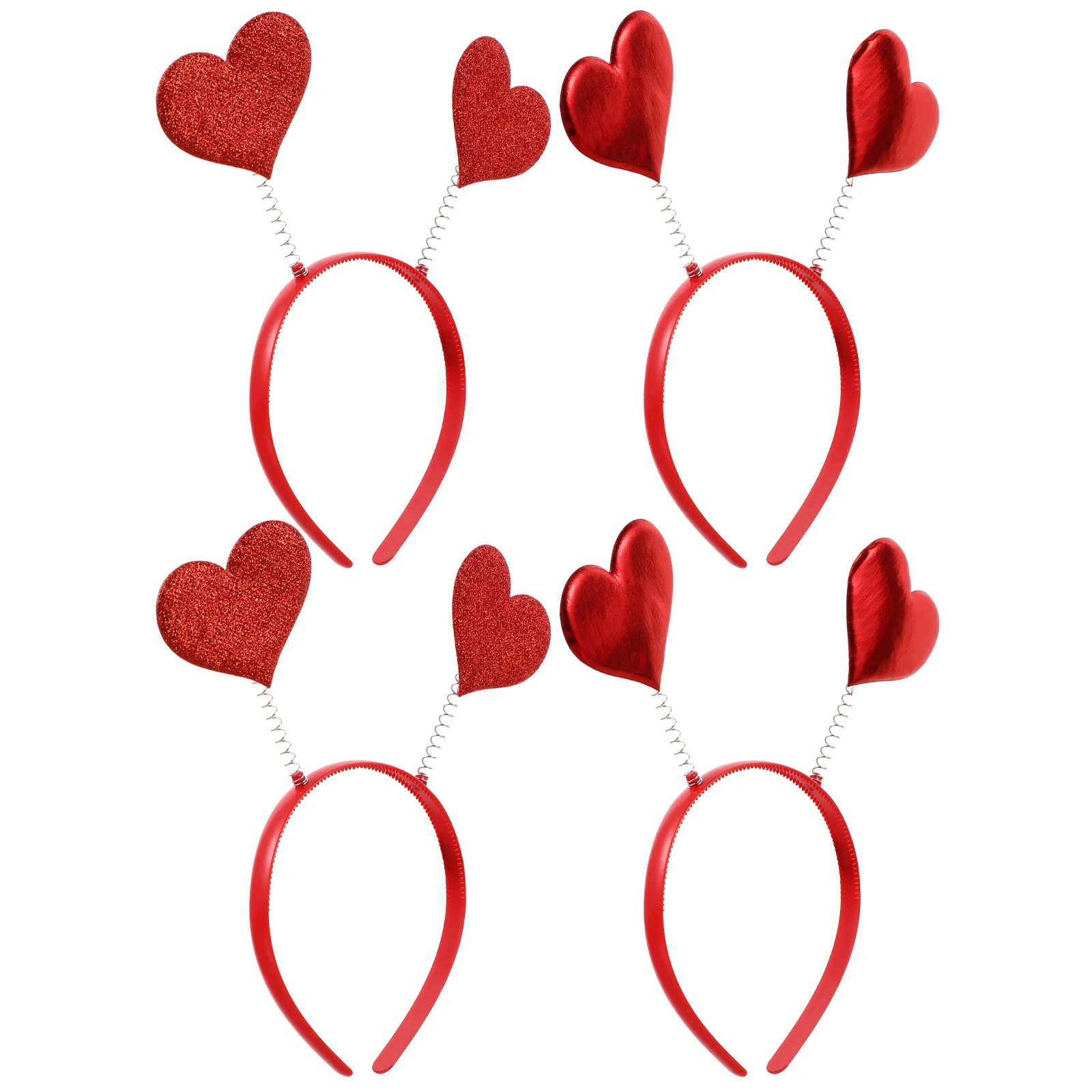

4 Pcs Heart Shaped Headbands Girls Hair Accessories Lightweight Photo Props Lover's Day Party Cosplay Holiday Supplies Plastic