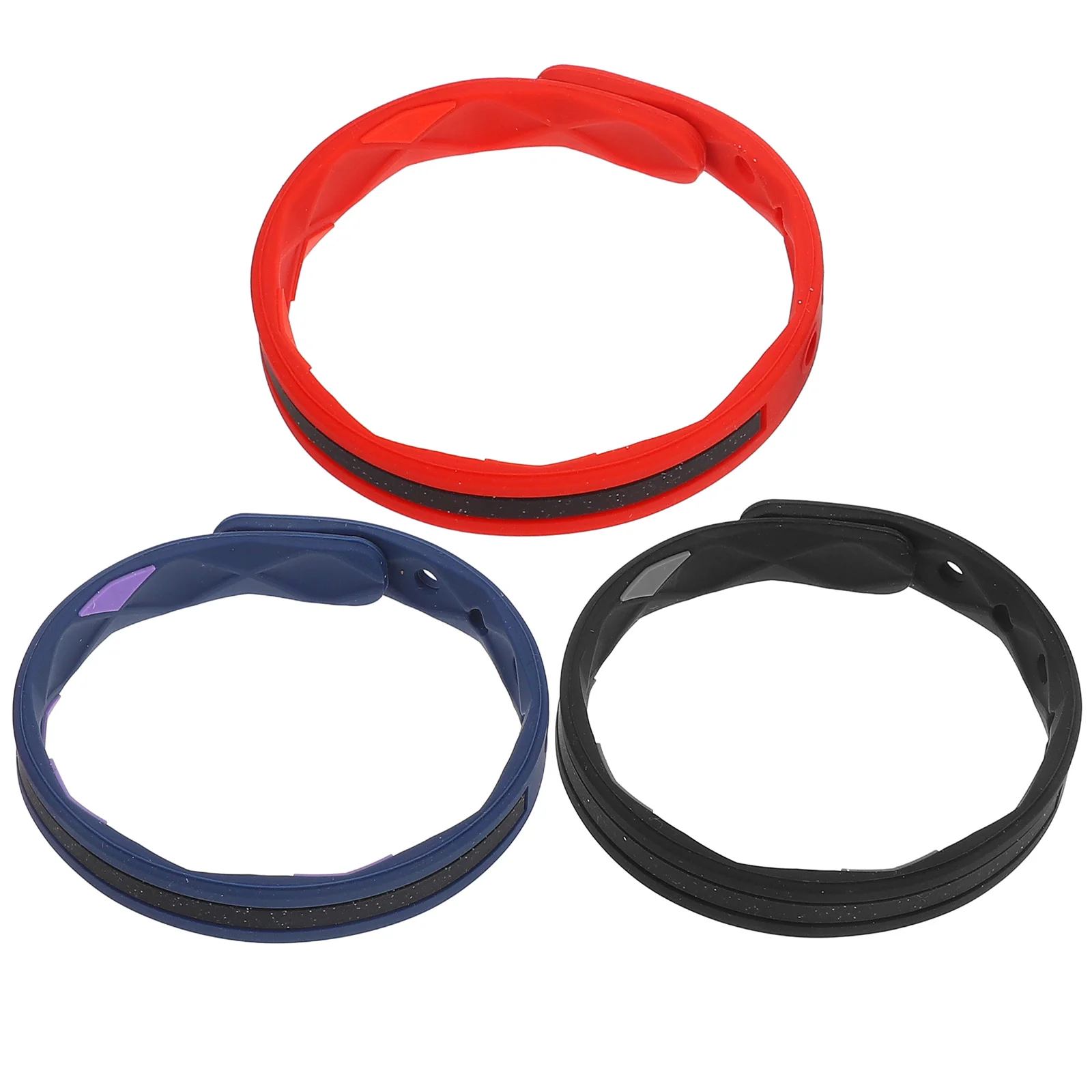 3 Pcs Energy Anti-static Bracelet Man Bracelets for Couples Silica Gel Exercise Wristband Silicone