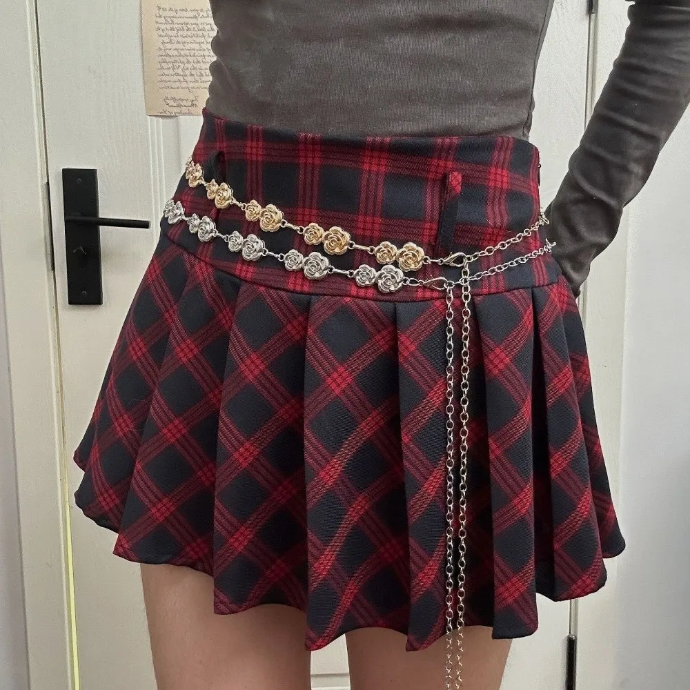 

Элегантная универсальная металлическая поясная цепочка ​ Ретро Золото/Серебро ​ Винтажный поясной аксессуар ​ Регулируемый ​ Декоративная цепочка юбки ​ для женщин