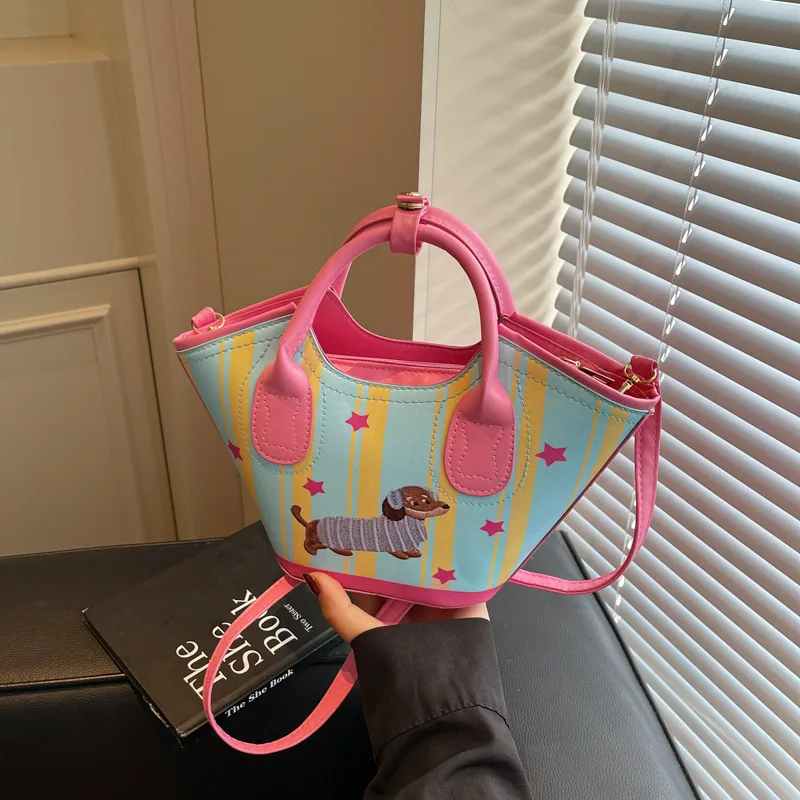 

Niche design fashionable women bucket handbag 2025 new style fashionable vegetable basket women's shoulder shell bag