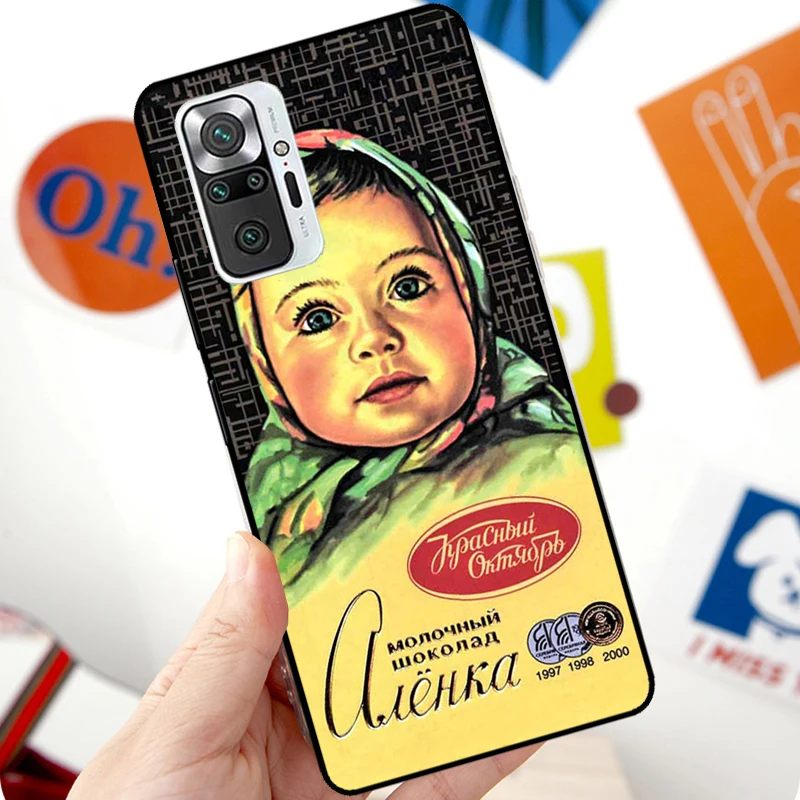 Russian Chocolate Alenka Case For Xiaomi Redmi Note 12 Pro 11 8 9 10 Pro 9S 10S 11S 12S Redmi 12C 10C 9C 10A Cover