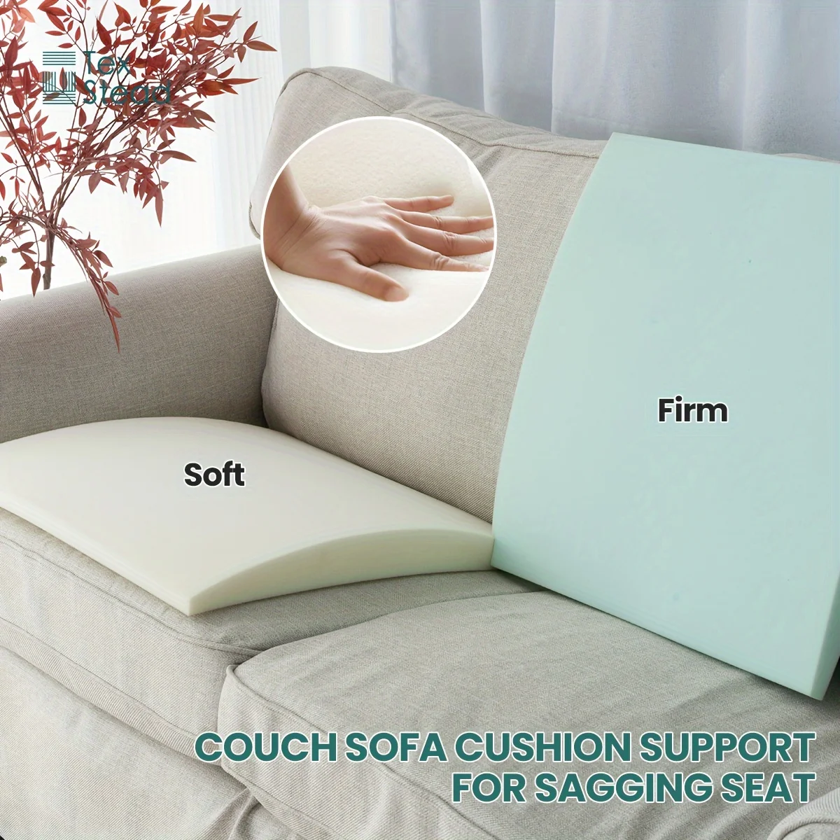 1 pc firm and solft （25D/40D）Couch Sofa Cushion Support for Sagging Seat Arched Furniture Seat Under Cushion Sag Repair