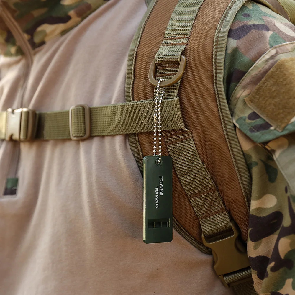 صافرة طوارئ متعددة الصوت، صفارة نجاة ثلاثية التردد، صفارة عالية الملعب للأماكن الخارجية والزلازل والإنقاذ من الكوارث. #5