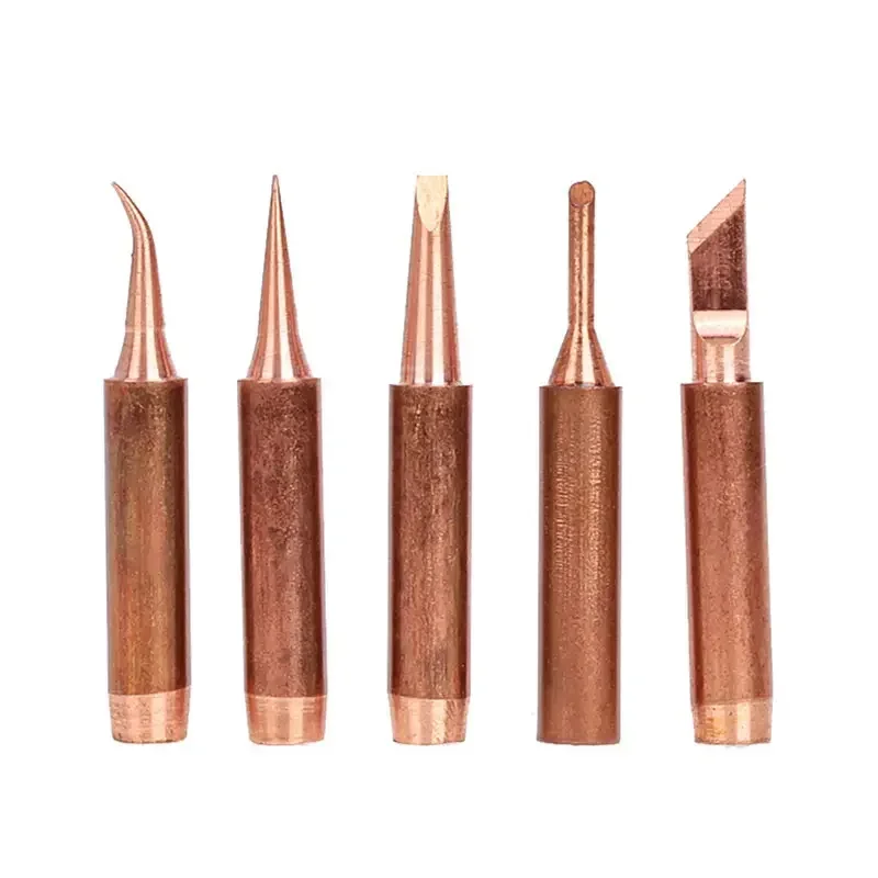 

5pcs 900M-T Pure Copper Soldering Iron Tip Lead-free Solder Tips Welding Head Soldering Tools Branding Iron 2025