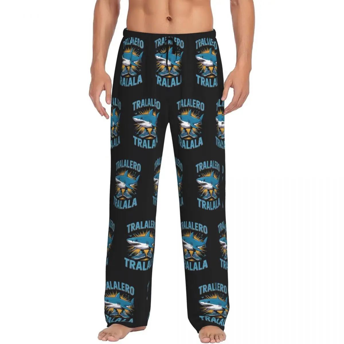 

Custom Italian Brainrot Pajama Pants for Men Animals Cartoon Lounge Sleep Stretch Sleepwear Bottoms with Pockets