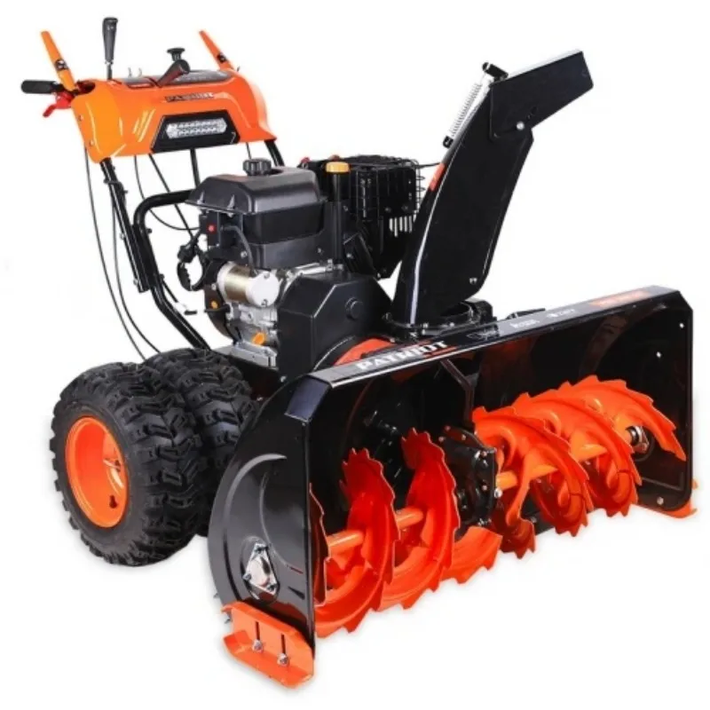 

Commercial 302cc Electric Start Two-Stage Gas Snow Blower with Headlight Drift Cutters Clean-out tool