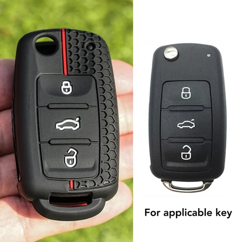 Силиконовый Чехол Для Ключей VW Golf Jetta POLO Skoda Yeti Superb Rapid Octavia SEAT Leon Ibiza, 2/3-кнопочный