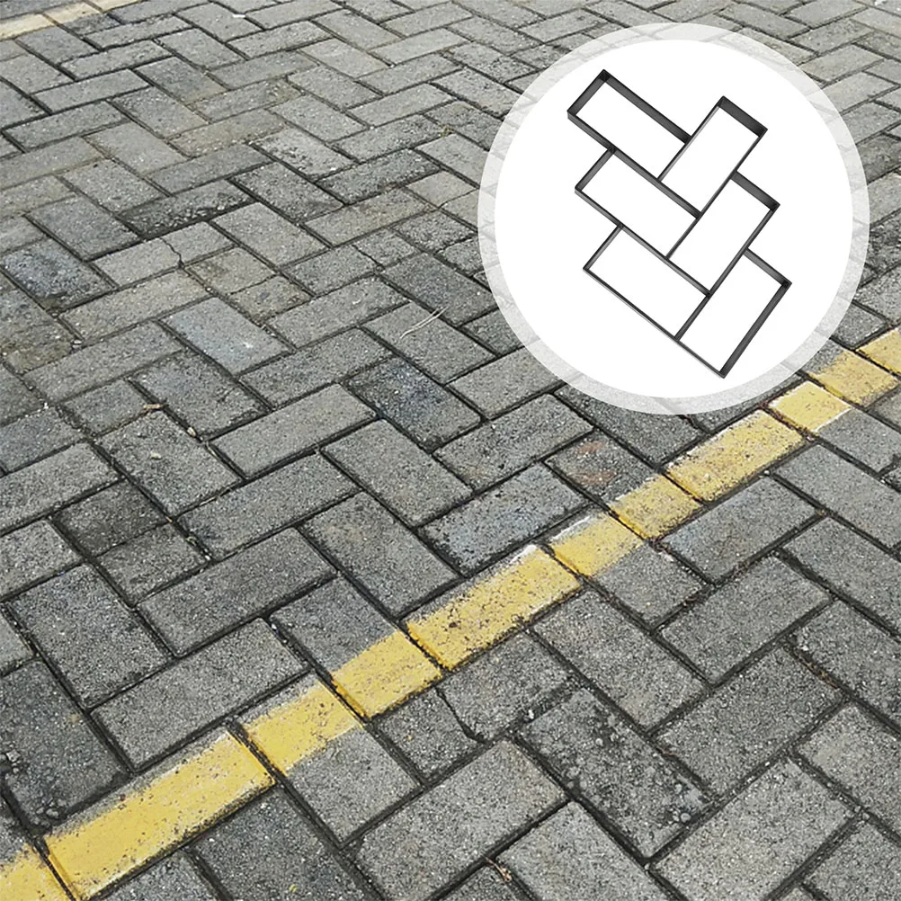 

DIY Personalized Floor Mold Rectangular Masonry Concrete Walkway Molds Die Model Pathway Black Plastic