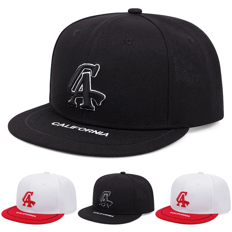 

2025 Personalized Simple New Flat brimmed Hat CA Embroidery Daily Leisure Sunshade Hat Fashion Street Hip Hop Hat Baseball Hat