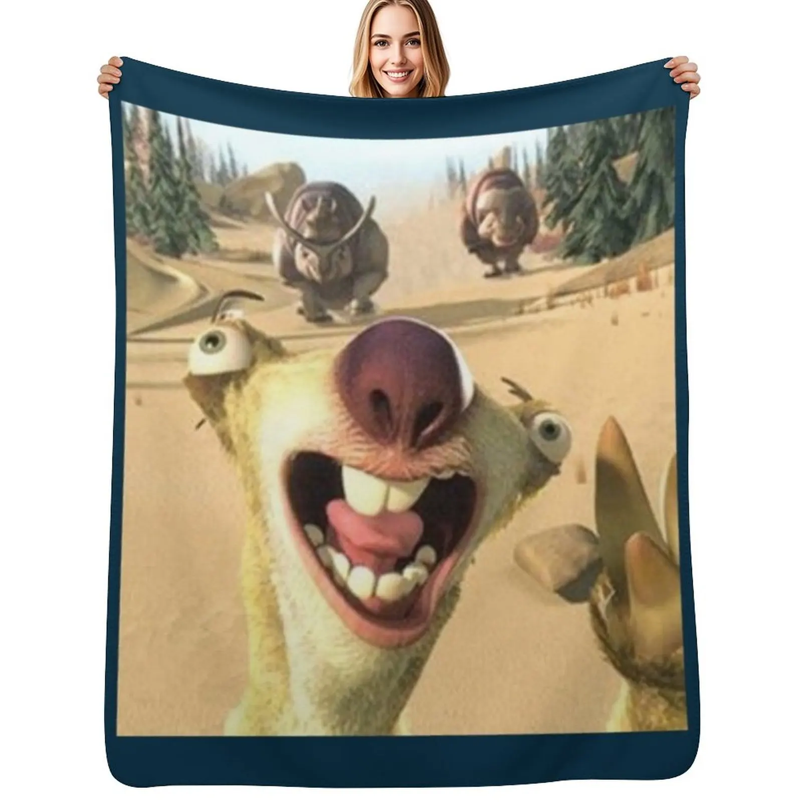 

sid the sloth 2 Throw Blanket Single Blankets For Sofas Shaggy christmas gifts Blankets