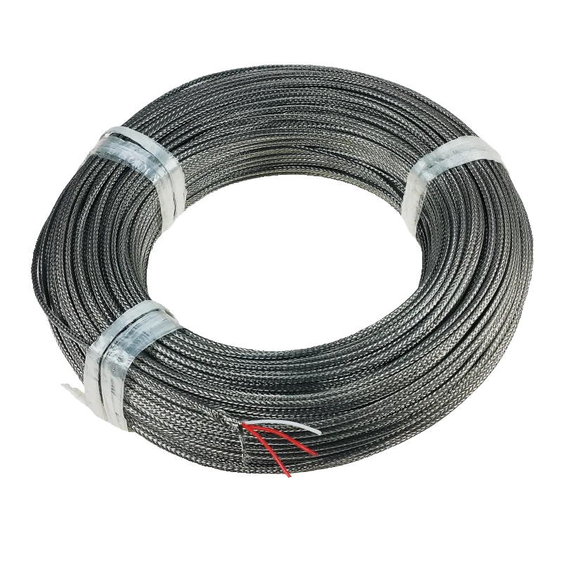 10M PT100 Temperature line 3*7*0.2mm 24awg 3 core silver plated PTFE shielded wire PT100 compensation wire