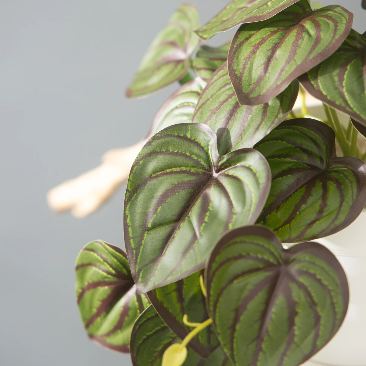 25 cm künstliche Monstera-Pflanzen, tropische Palmenblätter, kleine Pflanzen, Zweig, künstlicher Baumlaub, hängende Blätter für Halloween, Weihnachten – Detail 25