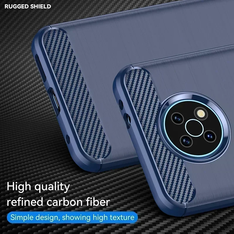 เคสซิลิโคนคาร์บอนไฟเบอร์เนื้อนิ่มสำหรับ Motorola Moto G9 G8 G7 Power Lite G6 E7 E6 PLUS Play PLUS ลายขนแปรงเคสฝาหลังแบบด้าน