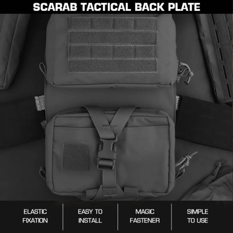 

Hunting vest expansion back panel, equipped with 8 * 40mm storage function medical bag