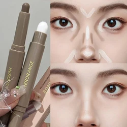 Double-ended Face Brown Bronzer Contour Stick Waterproof Lasting Smooth Contour Shadow Contouring Pen Korean Makeup Cosmetics