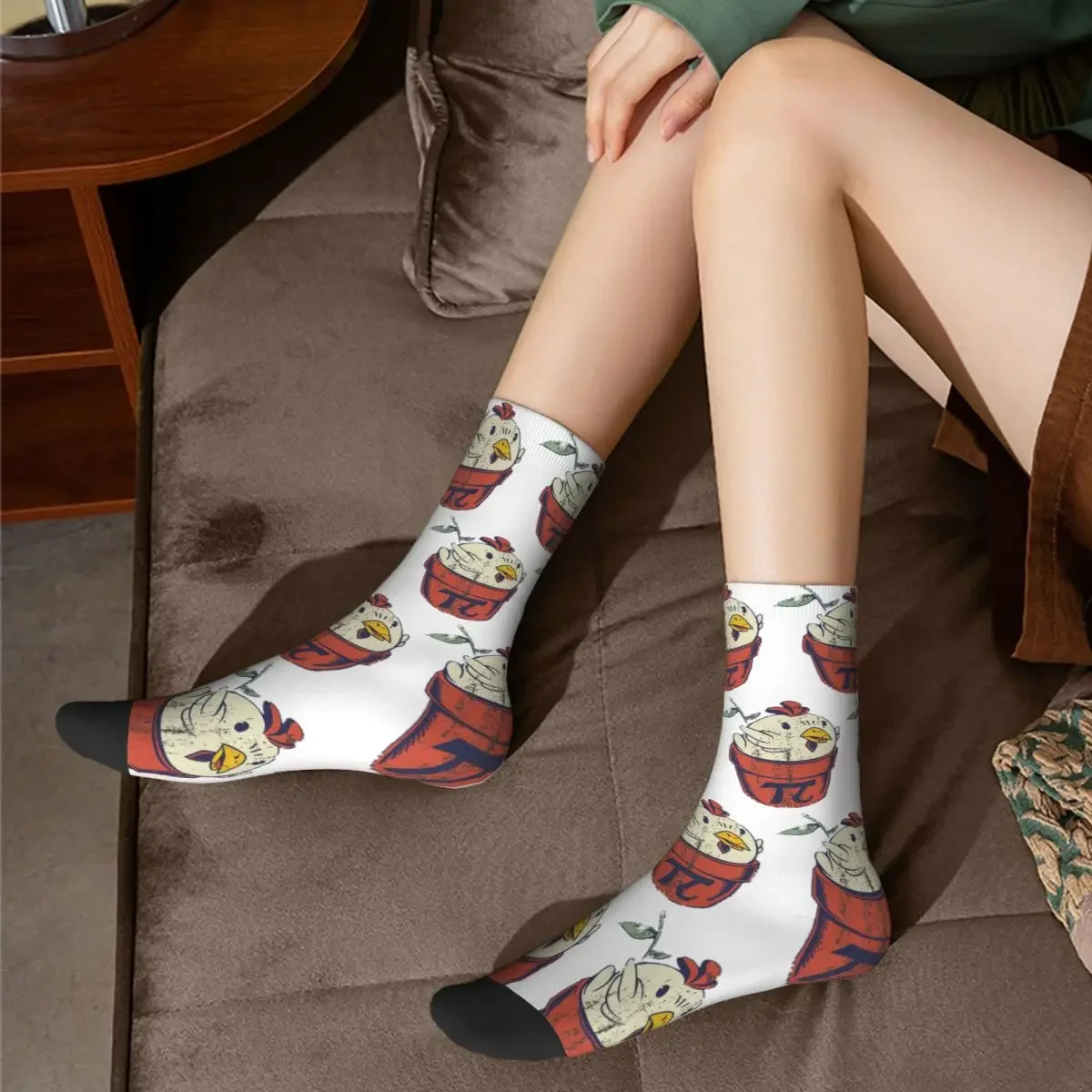 Chicken Pot Pi 3,14 Mathe Humor Socken Harajuku super weiche Strümpfe die ganze Saison über Socken für das Geburtstags geschenk der Frau